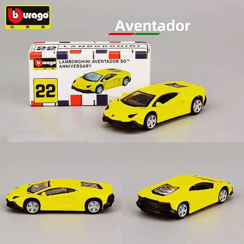 Official Bburago Lamborghini Aventador 50th Anniversary - 1 : 64 Diecast Scale Model