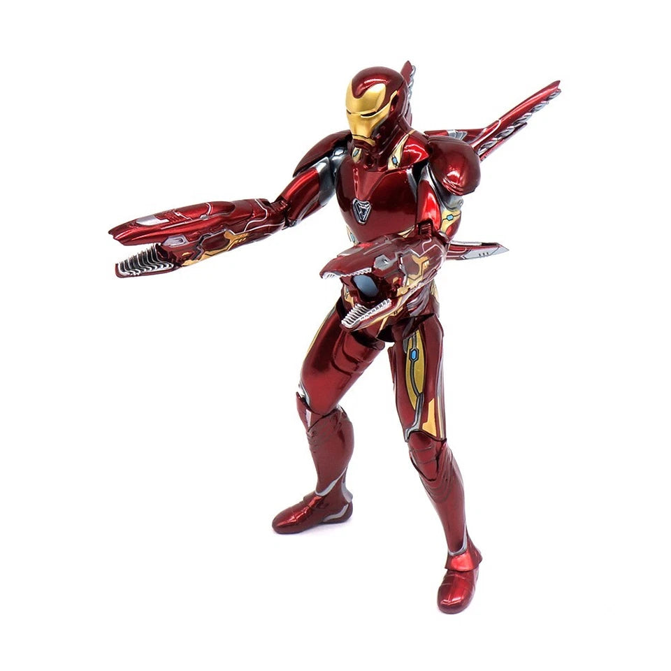 Marvel Studios Avengers infinity War : 10th Anniversary Series The infinity Saga iron Man Mark L MK50 Hand Floating Gun With Platform Figure Set by ZD Toys (Size-9.8 Inch)