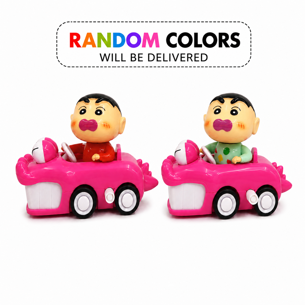 Shinchan Cartoon Wind-Up Car Toy – Funny Moving Toy for Kids (Pack of 1)