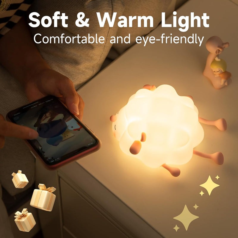Cute Sleeping Sheep 3D Silicon Colour - Changing Touch Lamp