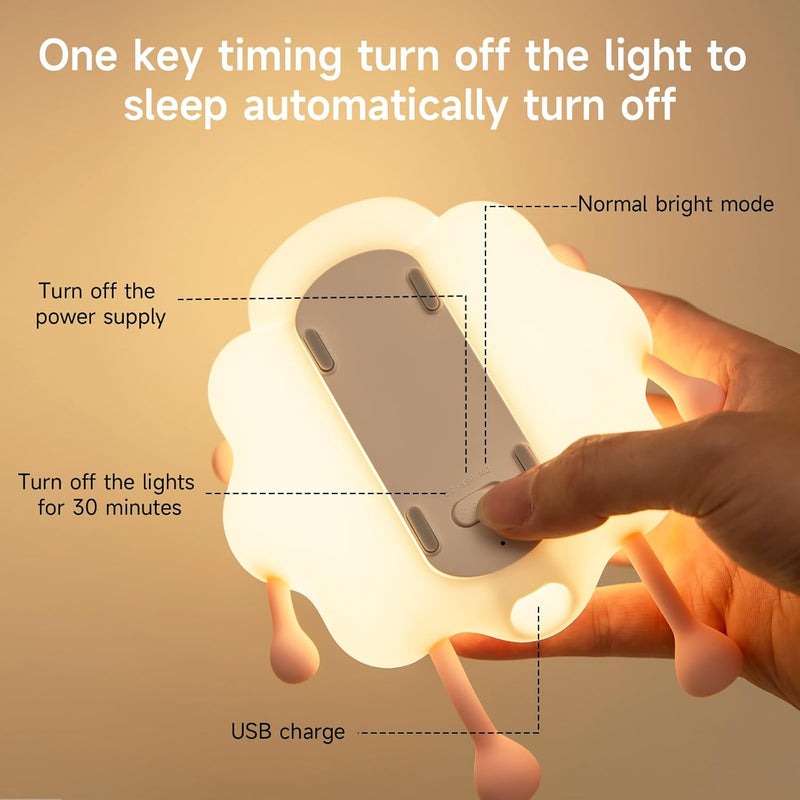 Cute Sleeping Sheep 3D Silicon Colour - Changing Touch Lamp
