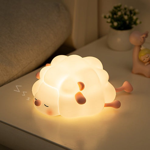 Cute Sleeping Sheep 3D Silicon Colour - Changing Touch Lamp