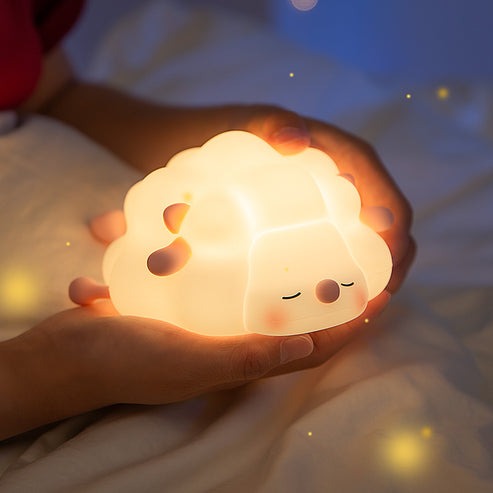 Cute Sleeping Sheep 3D Silicon Colour - Changing Touch Lamp