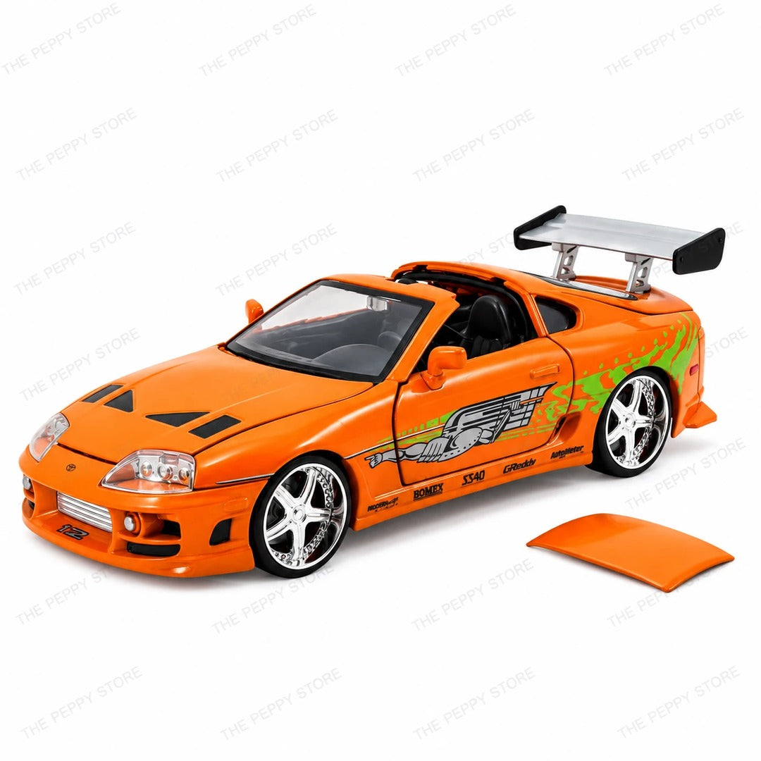 Jada Fast & Furious Toyota Supra diecast with doors, hood and hatch open