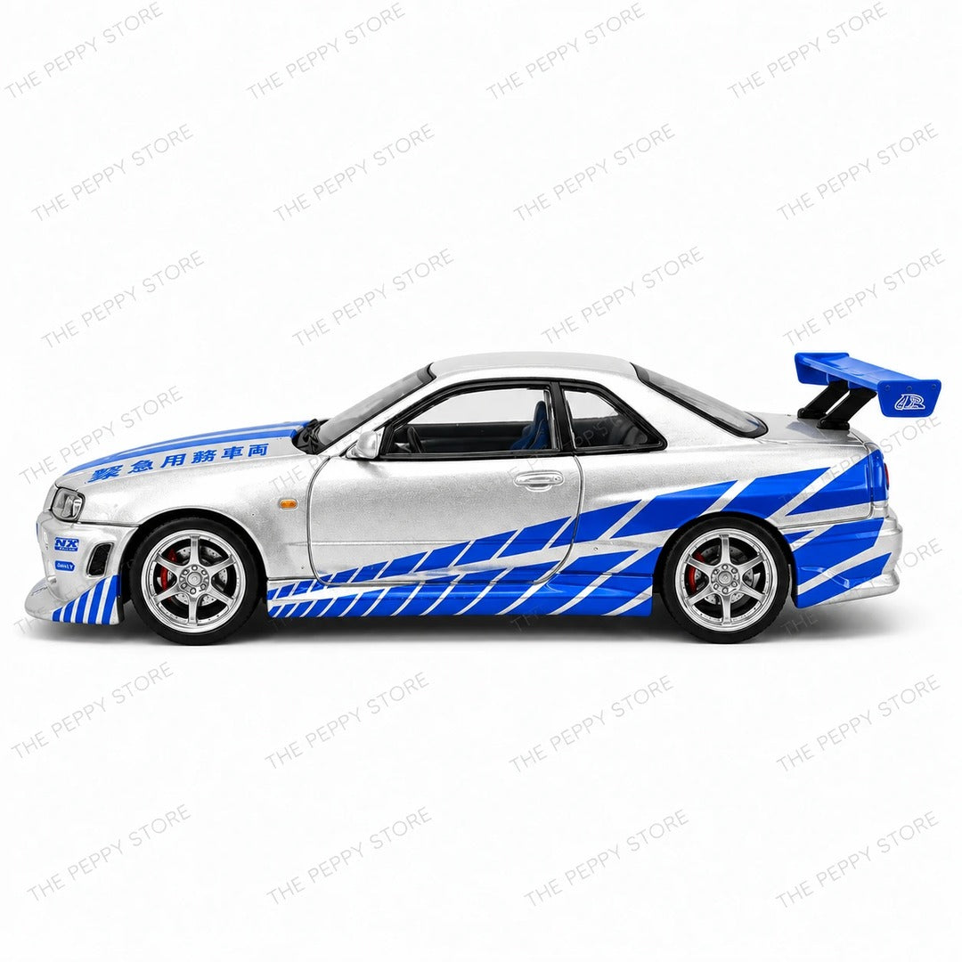 Time Micro C-WEST R34 Nissan Skyline GT-R side profile view