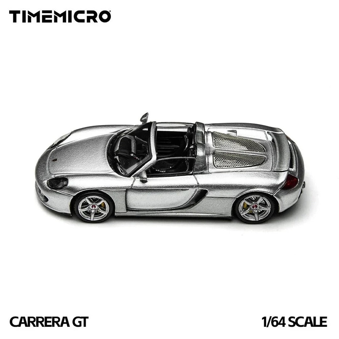 TimeMicro Porsche Carrera GT Silver 1:64 Scale Alloy Diecast Model Car