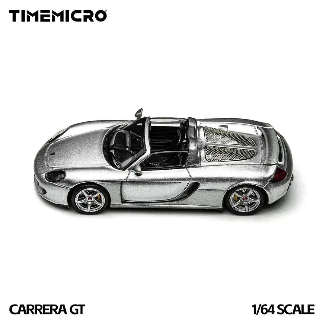 TimeMicro Porsche Carrera GT Silver 1:64 Scale Alloy Diecast Model Car
