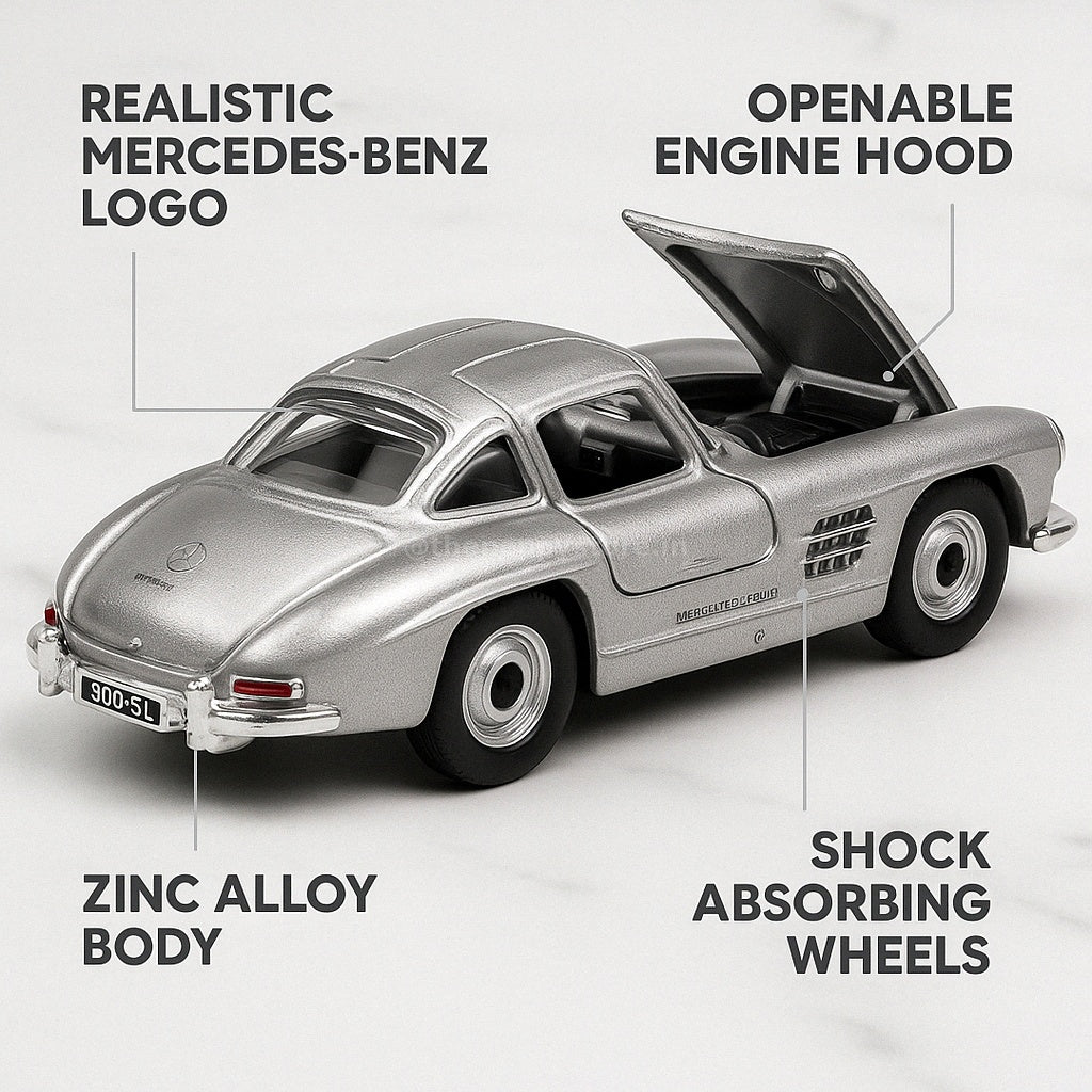 Bburago 1:64 1954 Mercedes Benz 300SL Diecast Metal Model Car