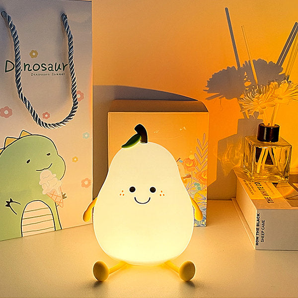 Pear 3D Silicon Colour - Changing Usb Chargeable Lamp