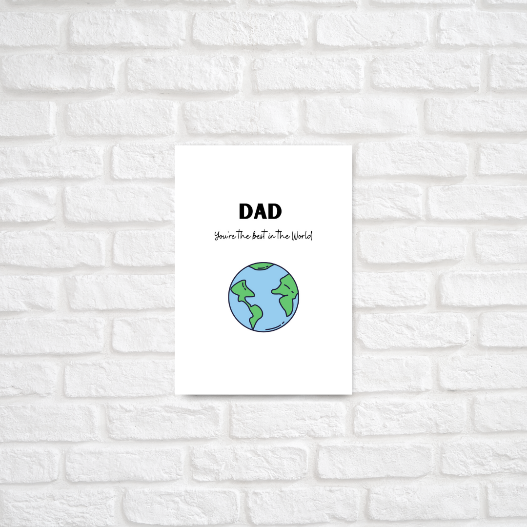 Dad You 're The Best In The World Card - ThePeppyStore
