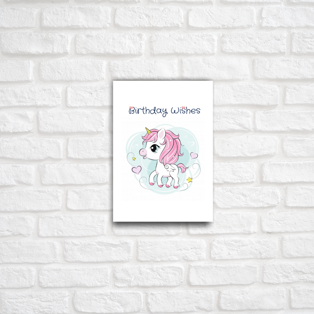 Unicorn Birthday Card - ThePeppyStore