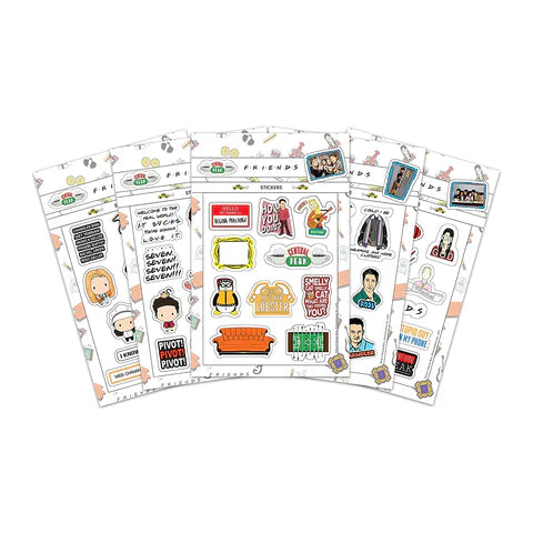 FRIENDS TV SERIES - SET OF 5 VINYL STICKER SHEETS - ThePeppyStore
