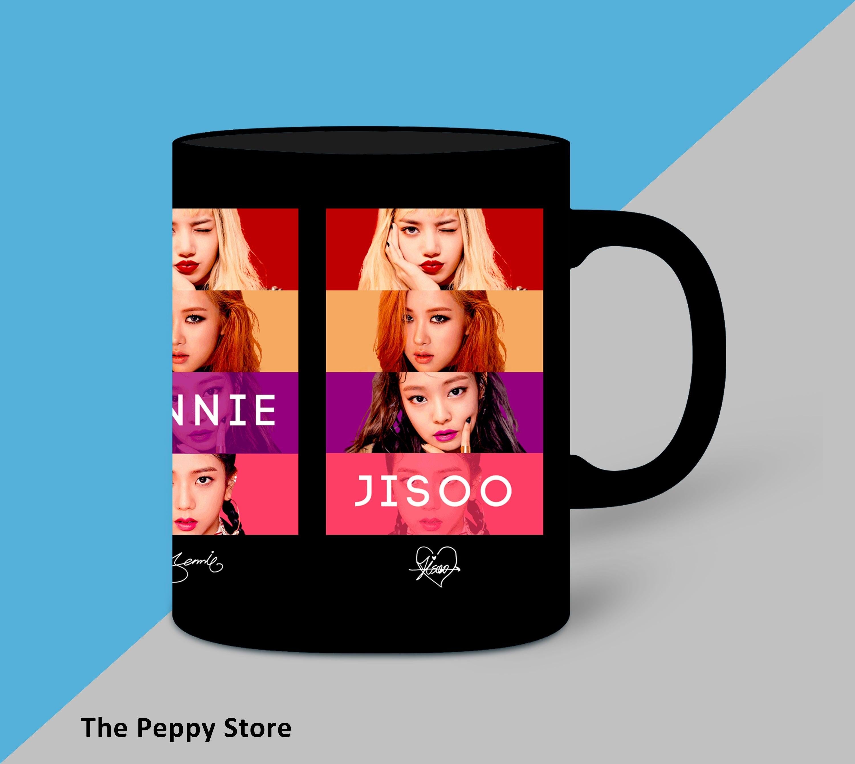 Black Pink Photo Collage Black Mug - ThePeppyStore