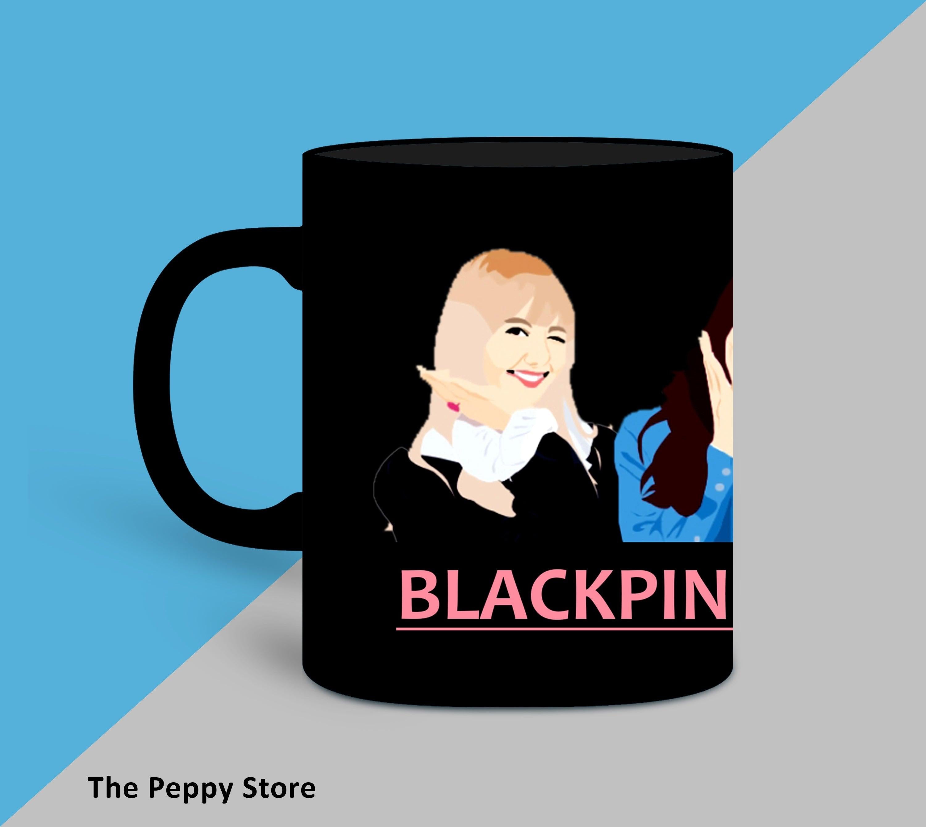 Black Pink Character Black Mug - ThePeppyStore