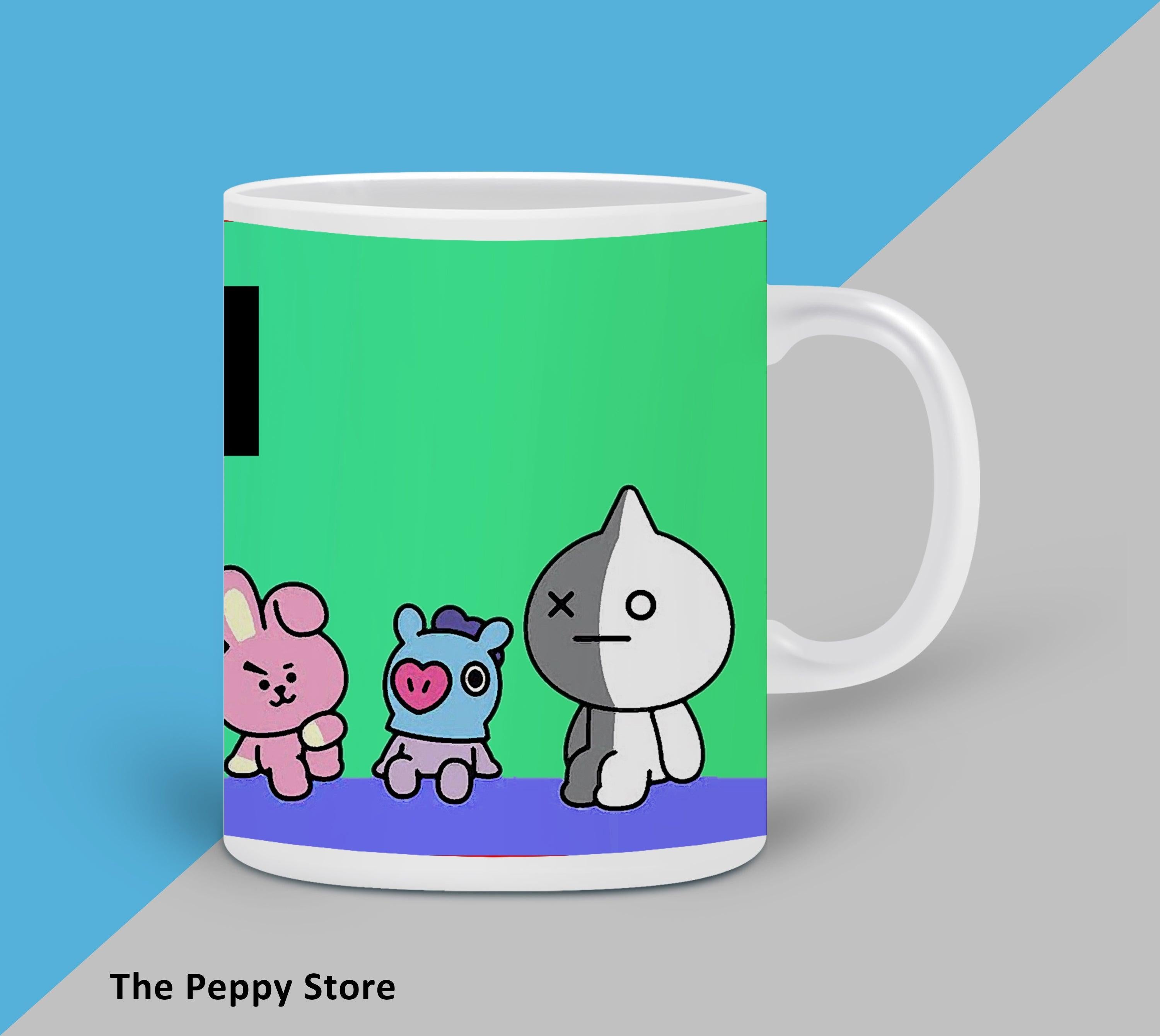 Green BT21 White MUG - ThePeppyStore