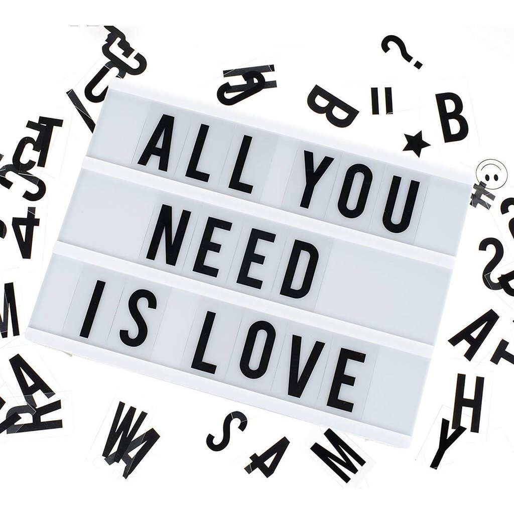 CINEMATIC LIGHT BOX - 96 Letters - A4 Size - ThePeppyStore