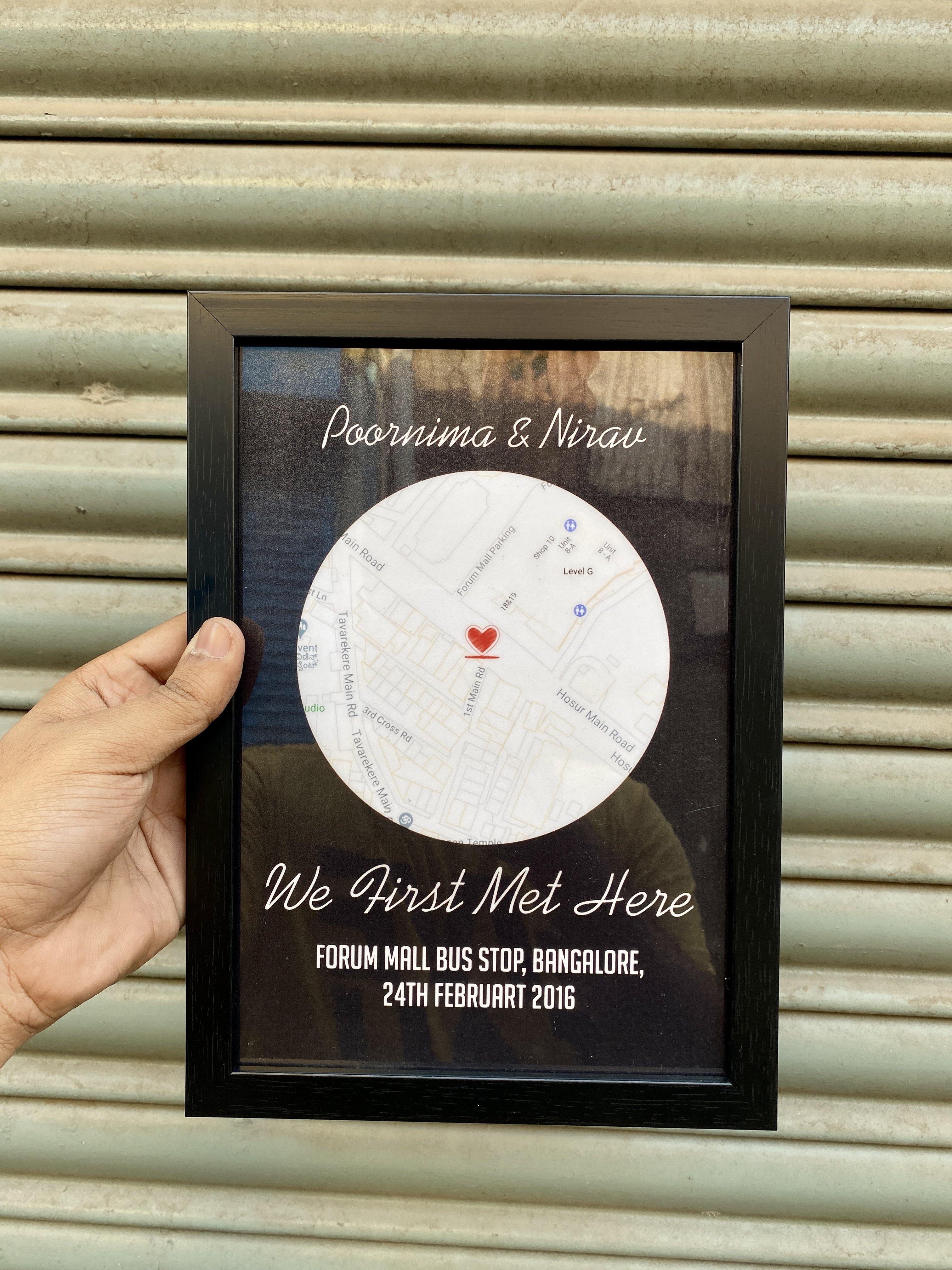 Personalised Location Map (No COD allowed on this product ) - ThePeppyStore