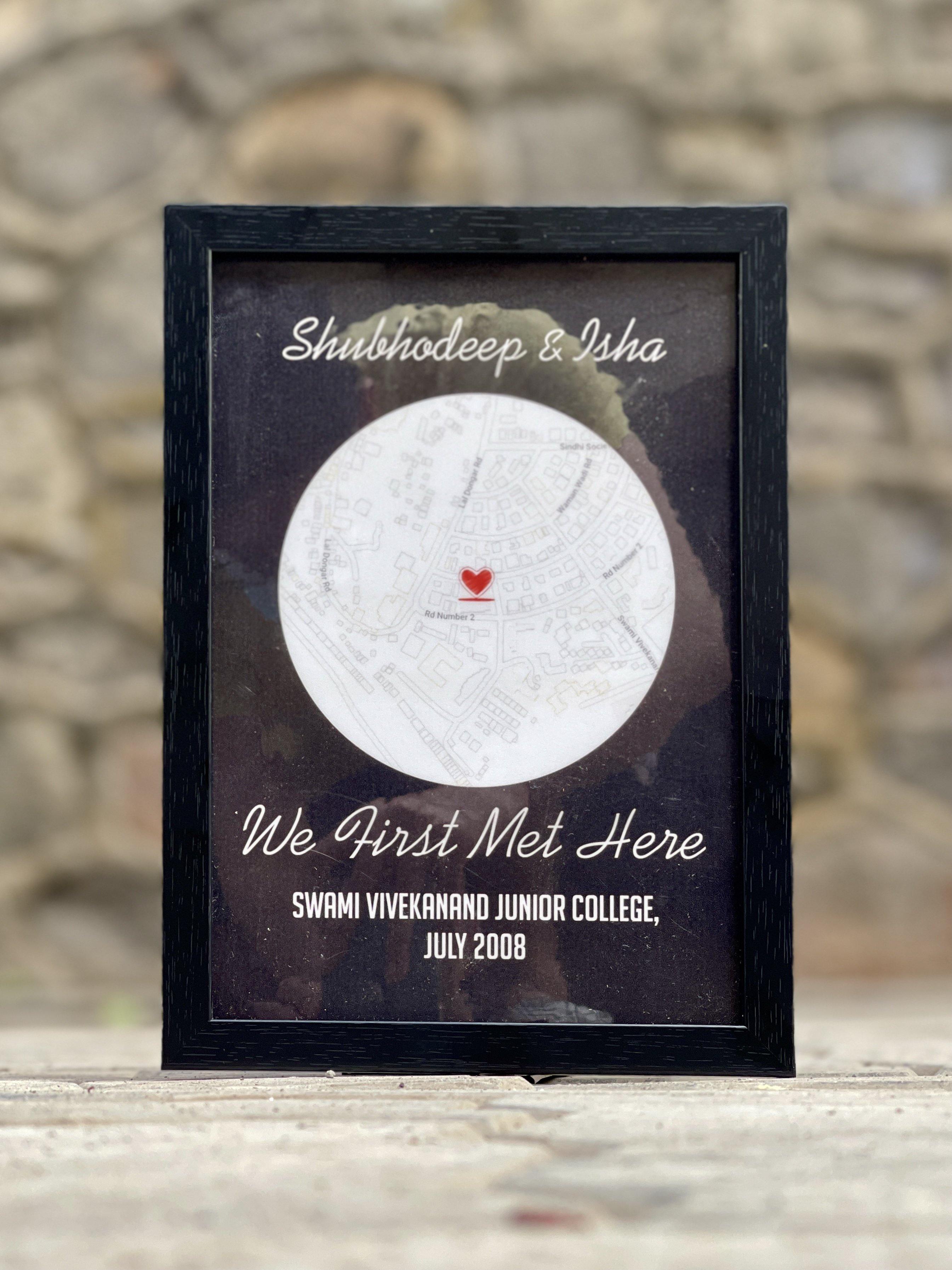 Personalised Location Map (No COD allowed on this product ) - ThePeppyStore