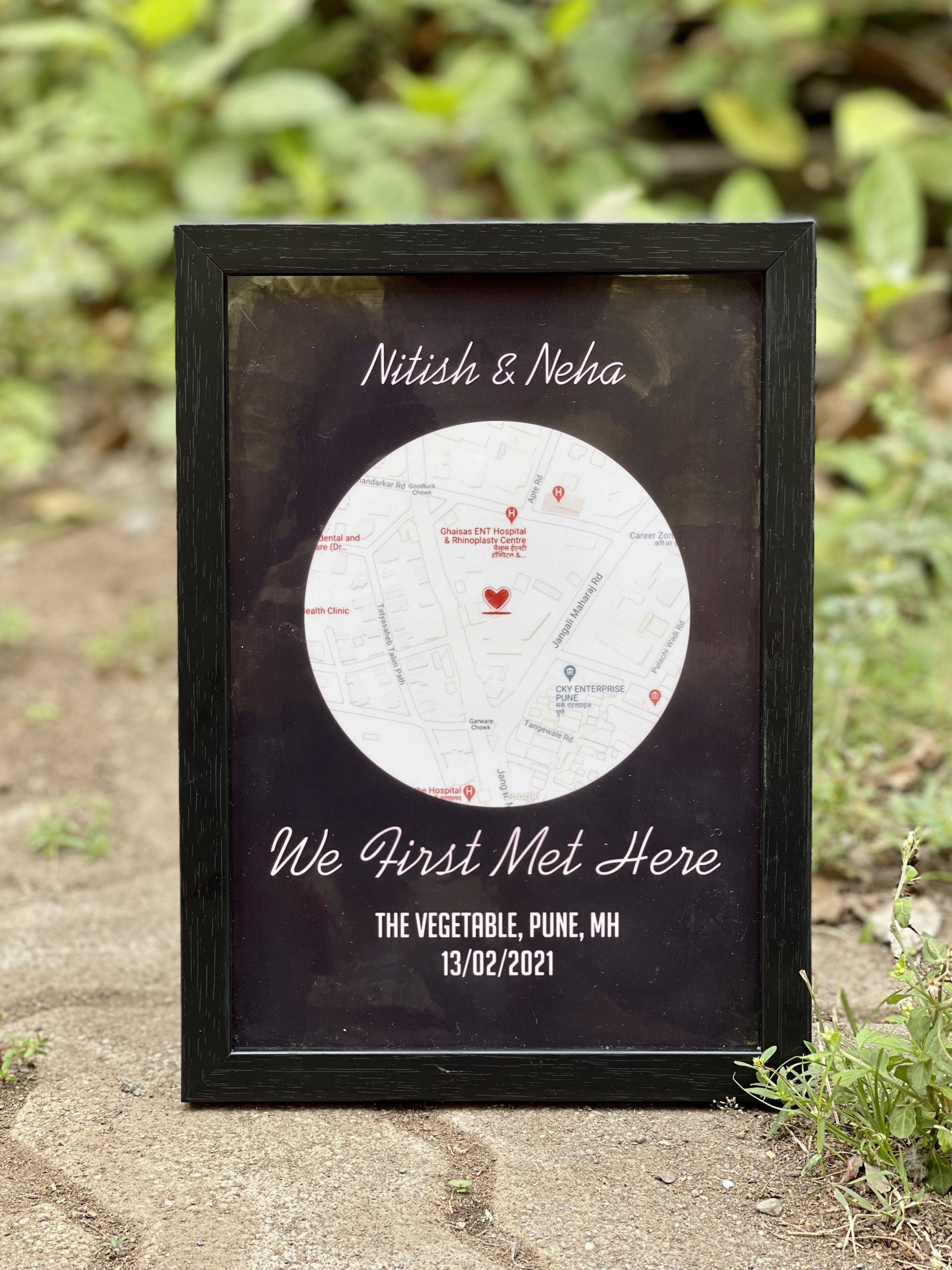 Personalised Location Map (No COD allowed on this product ) - ThePeppyStore