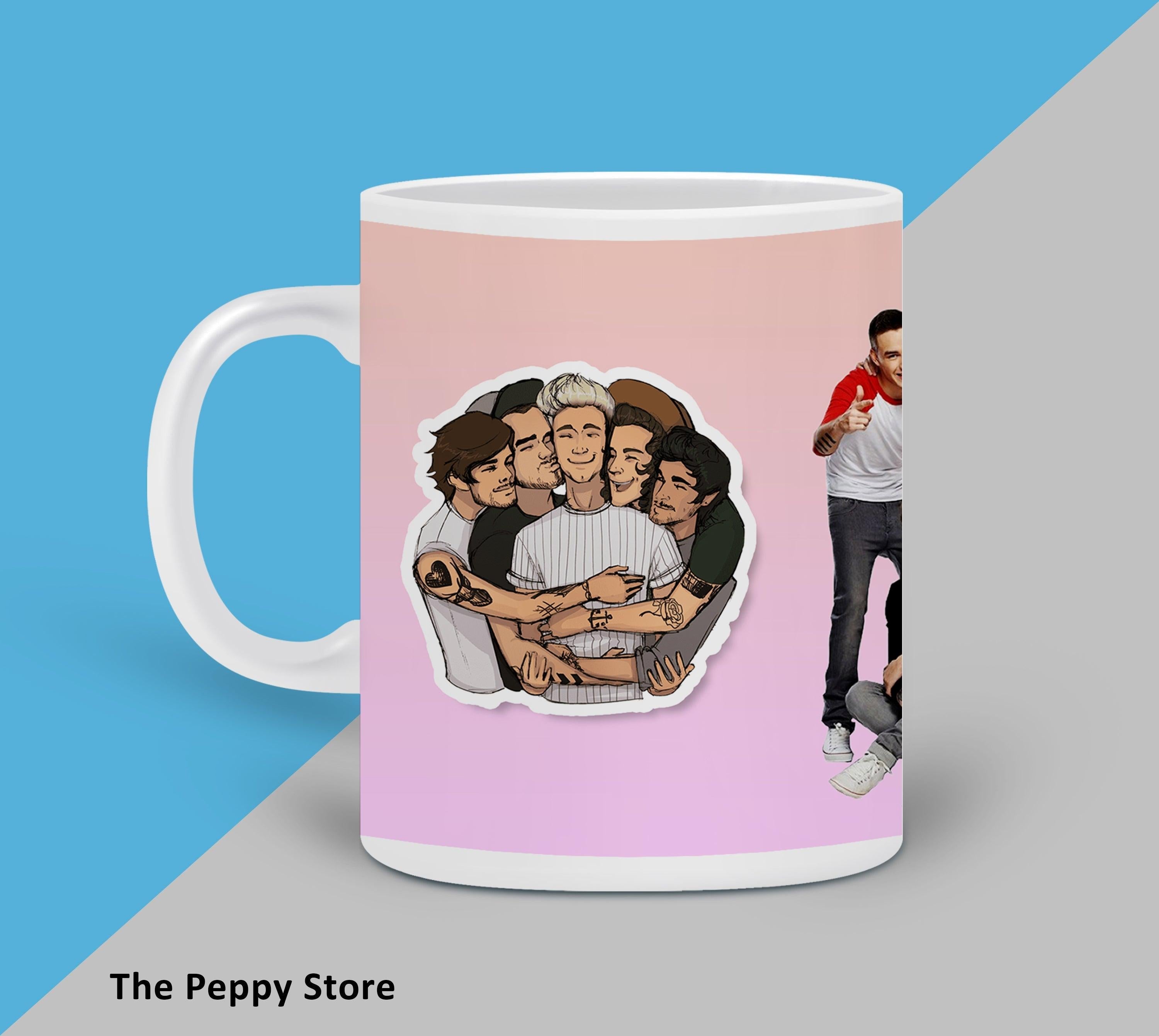 One Direction Character Pink Mug - ThePeppyStore