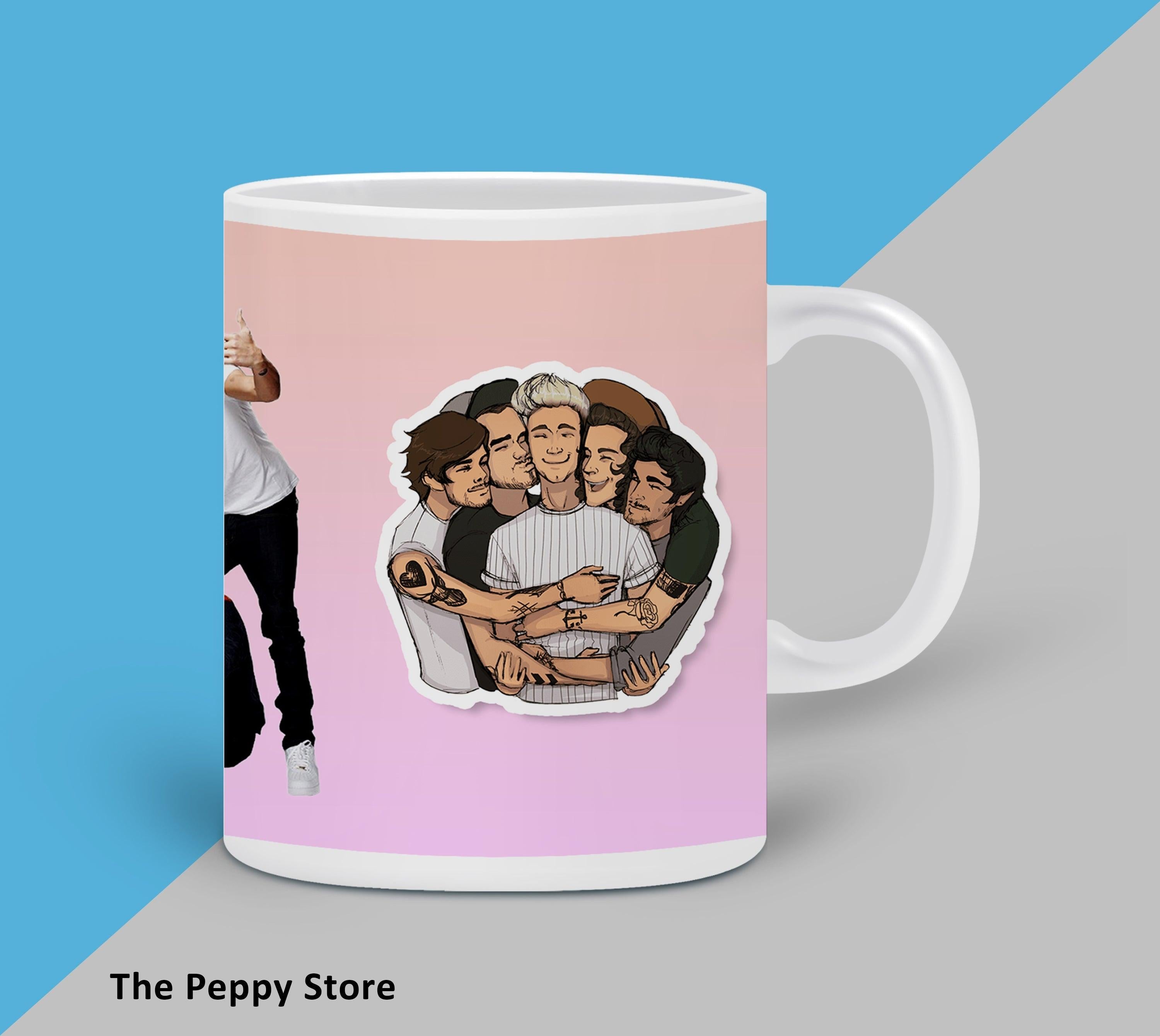 One Direction Character Pink Mug - ThePeppyStore