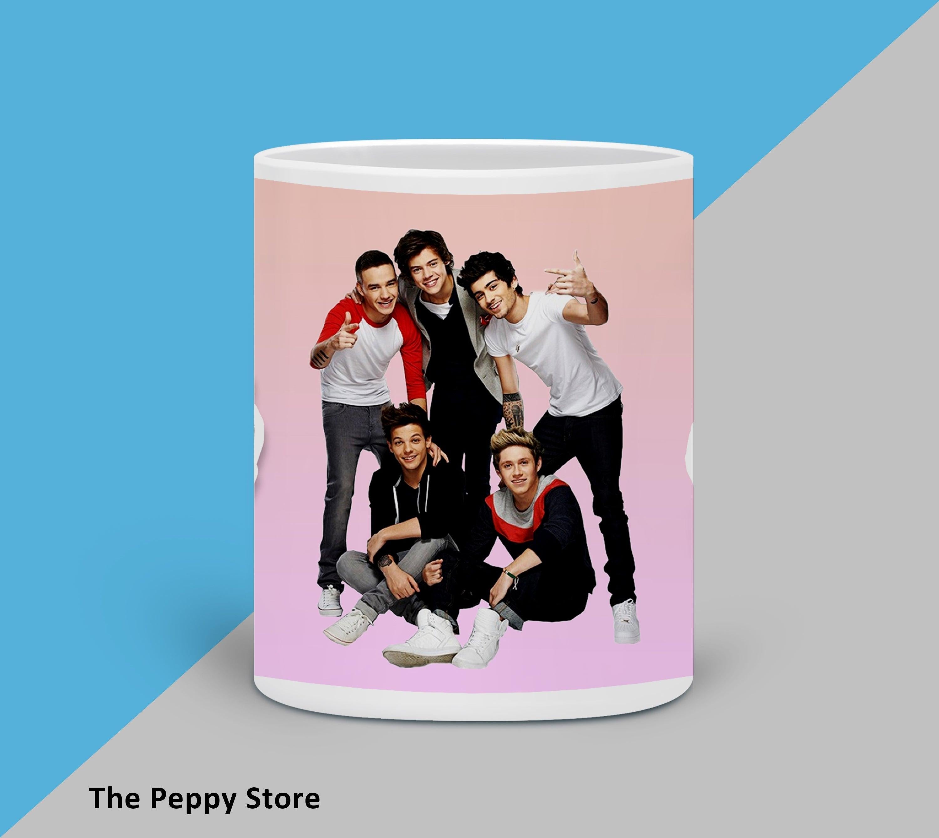 One Direction Character Pink Mug - ThePeppyStore