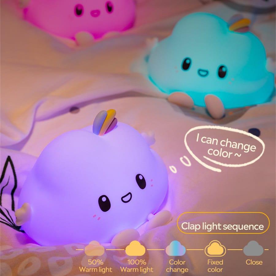 Cute Cloud Silicone Touch Lamp - Chargeable - ThePeppyStore