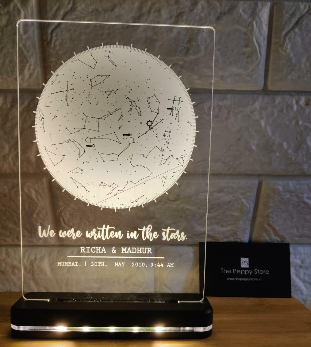 Personalized Anniversary LED Star map ( NO COD ALLOWED ON THIS PRODUCT ) - ThePeppyStore