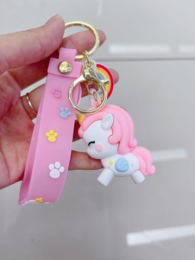 Unicorn Keychain With Bagcharm and Strap (Choose From Dropdown) - ThePeppyStore