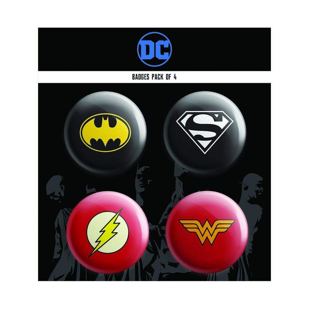 DC Badges Combo Pack Of 4 - ThePeppyStore