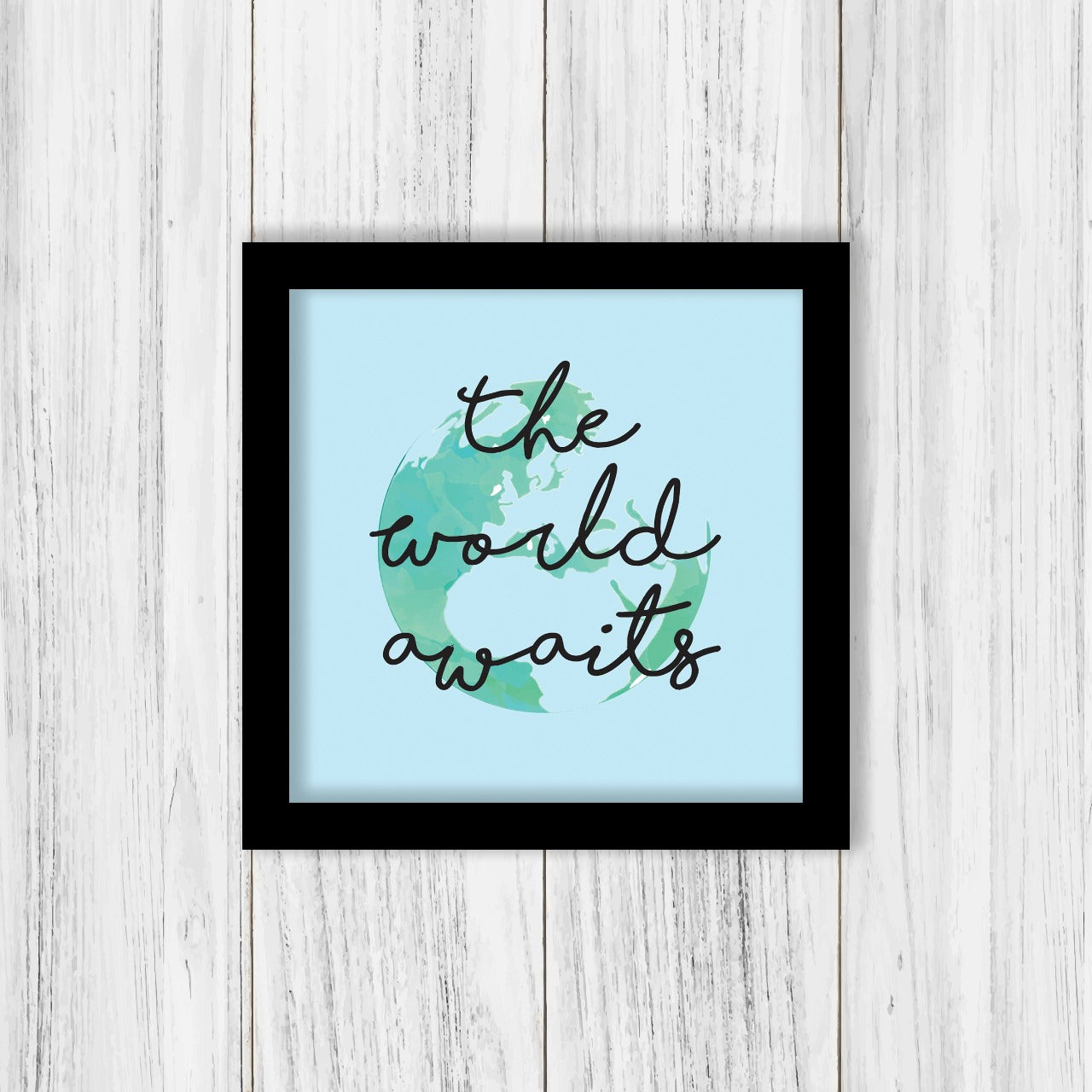 World Awaits Frame - ThePeppyStore