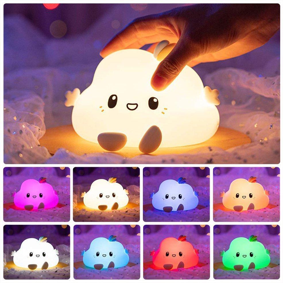Cute Cloud Silicone Touch Lamp - Chargeable - ThePeppyStore