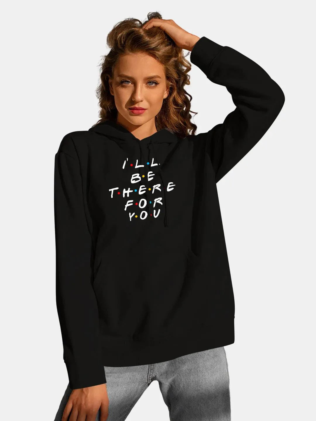 Friends black hoodie womens hotsell