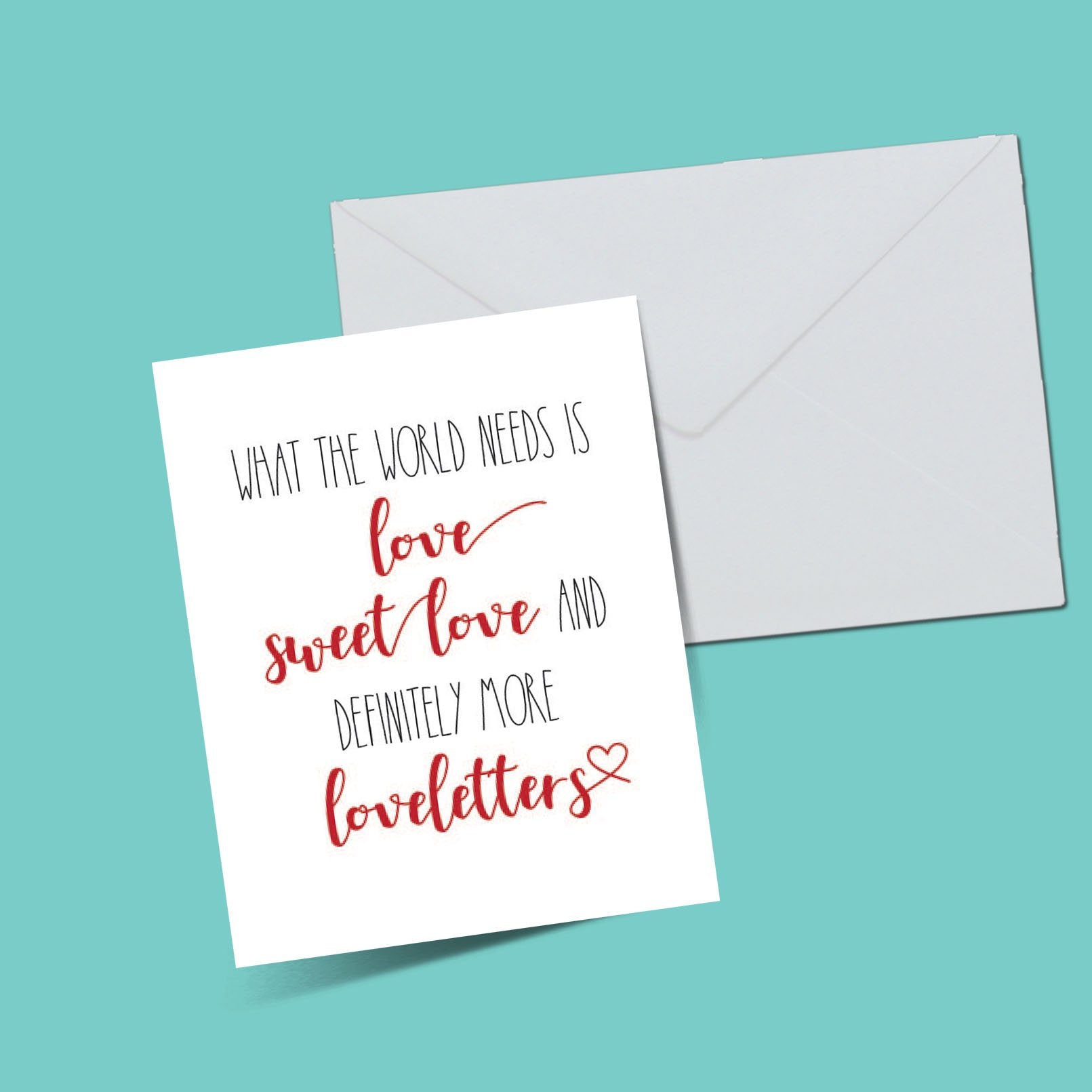 Loveletters card - ThePeppyStore
