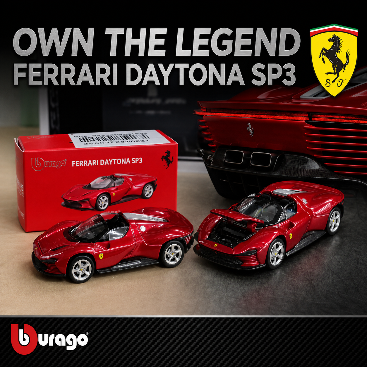 🏎️ Ferrari Daytona SP3 1:64 Diecast Model by Bburago