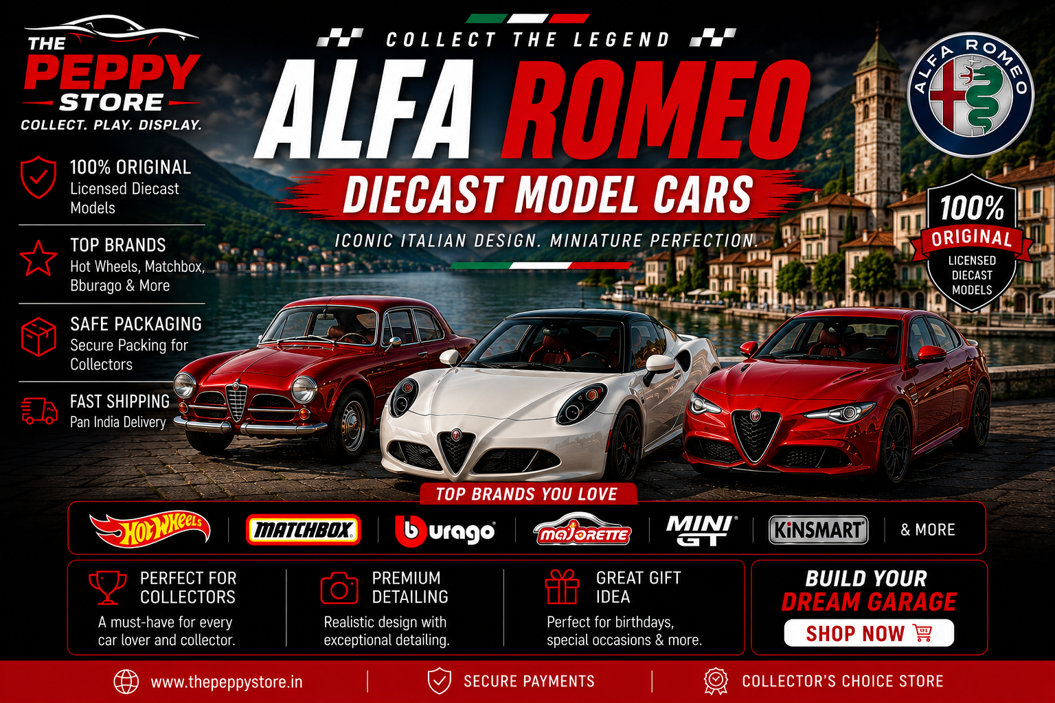 Buy Alfa Romeo Diecast Cars Online in India | The Peppy Store