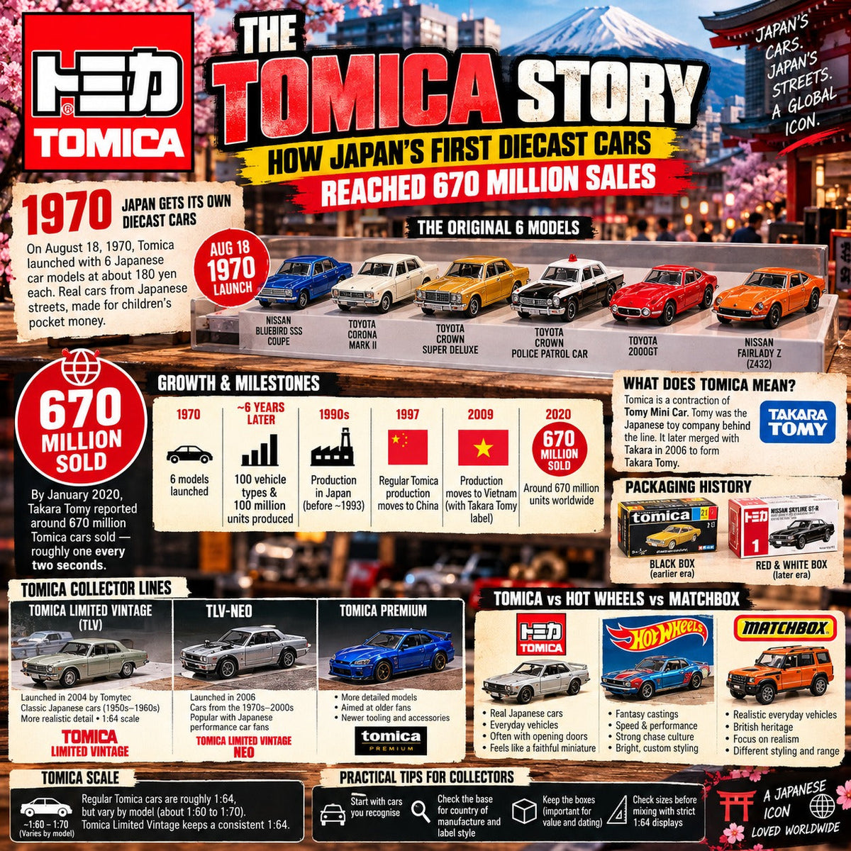 The Tomica Story: How Japan's First Diecast Cars Reached 670 Million Sales