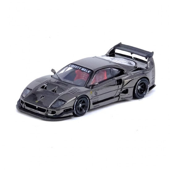 Inno64 LBWK Liberty Walk Ferrari F40 Chrome Black [1:64 Scale] Die-Cast Model Car