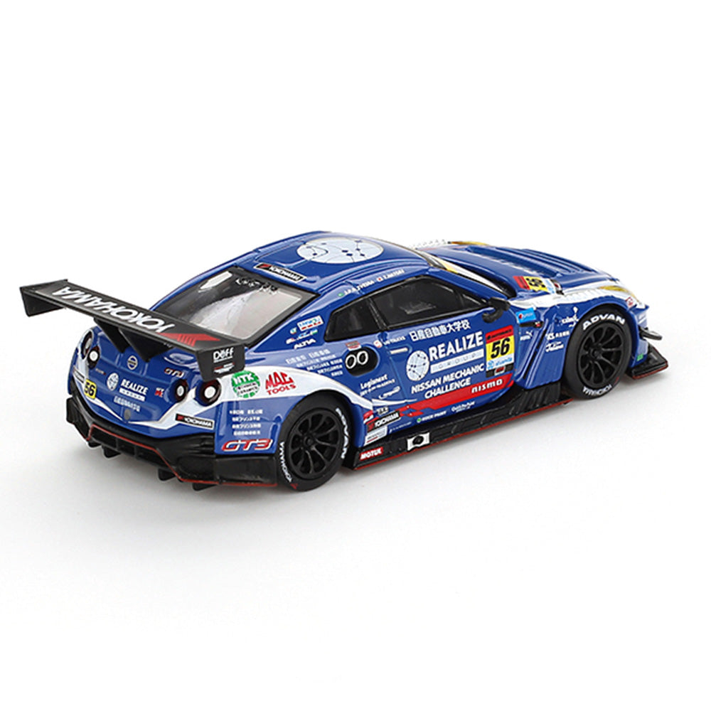 Mini GT Code 859 Nissan GT-R Nismo GT3 #56 2023 Super GT Series Realize Nissan GT-R Mechanic Challenge Kondo Racing