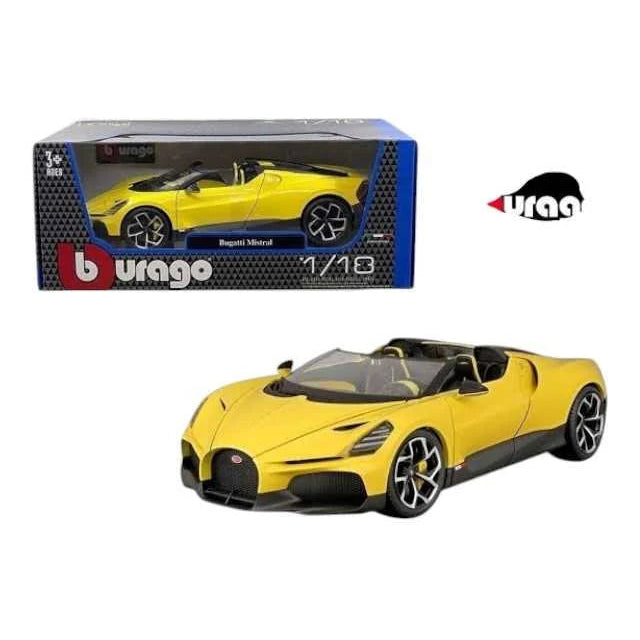 Bburago - 1 : 18 Diecast Scale Model -  Official Licensed Product - Bugatti Mistral
