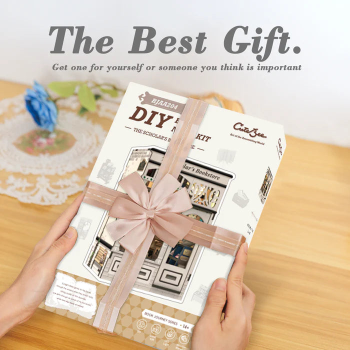 CUTEBEE DIY Book Nook Kit -  The Scholar's Bookstore