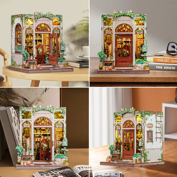 CUTEBEE DIY Book Nook Kit -  Green Life Bookshop