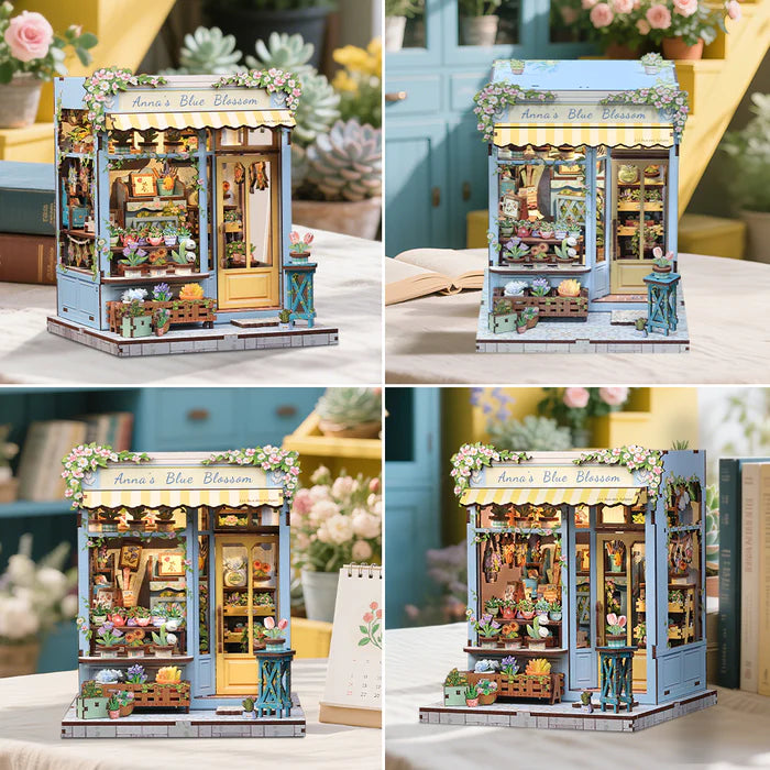 CUTEBEE DIY Book Nook Kit - Anna's Blue Blossom