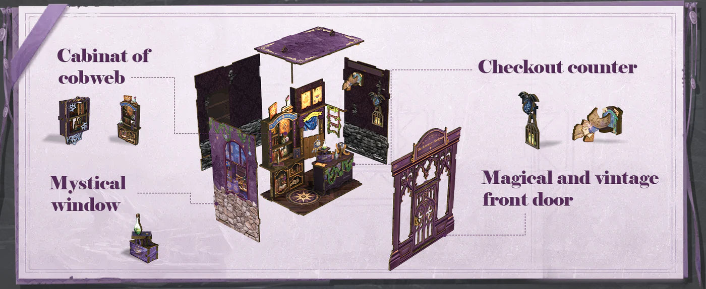 CUTEBEE DIY Book Nook Kit - The Astrology Bookshop