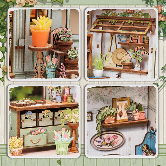 CUTEBEE DIY Book Nook Kit - Champs-Élysées Florist