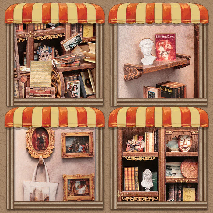 CUTEBEE DIY Book Nook Kit - The Drama Bookshop