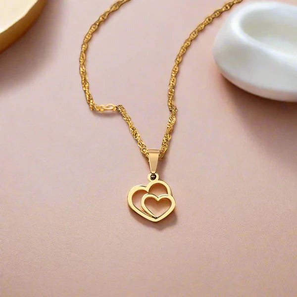 Amore Twin Heart Necklace