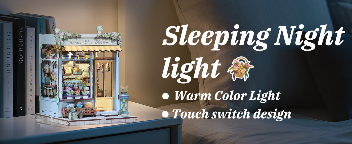 CUTEBEE DIY Book Nook Kit - Anna's Blue Blossom