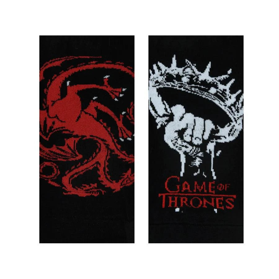 Game Of Thrones House Targaryen Ankle Length Socks For Men - Black - ThePeppyStore