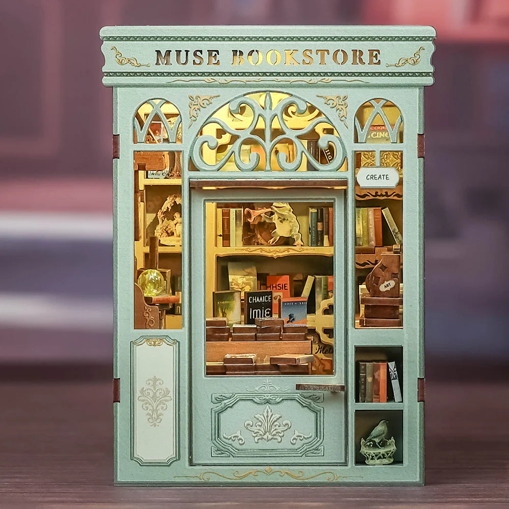 CUTEBEE DIY Book Nook Kit - Muse Bookstore